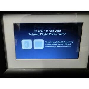 Polaroid Digital Photo Frame with Hi-Resolution LED Display and Clock/Calendar
